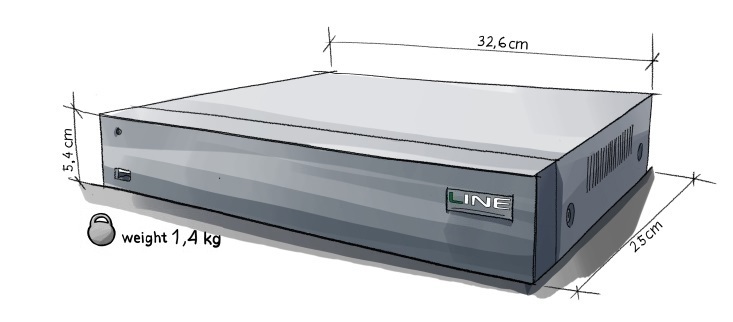 Dimensions Line XVR 16 H.265