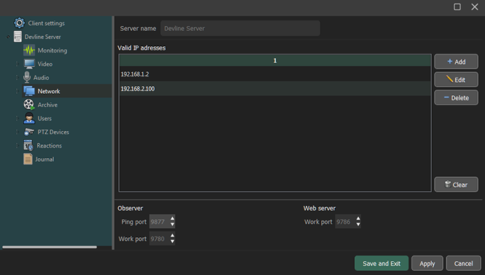 Managing Line network functions