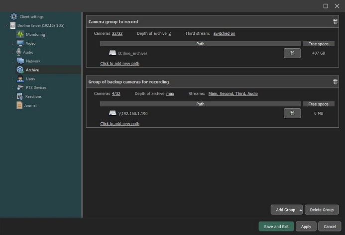 record to local and network disks